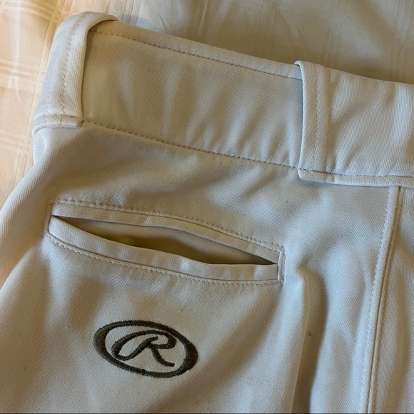 Rawlings Pro Premium Knickers, Knee High Baseball Pants, Red Piping - Picture 7 of 10